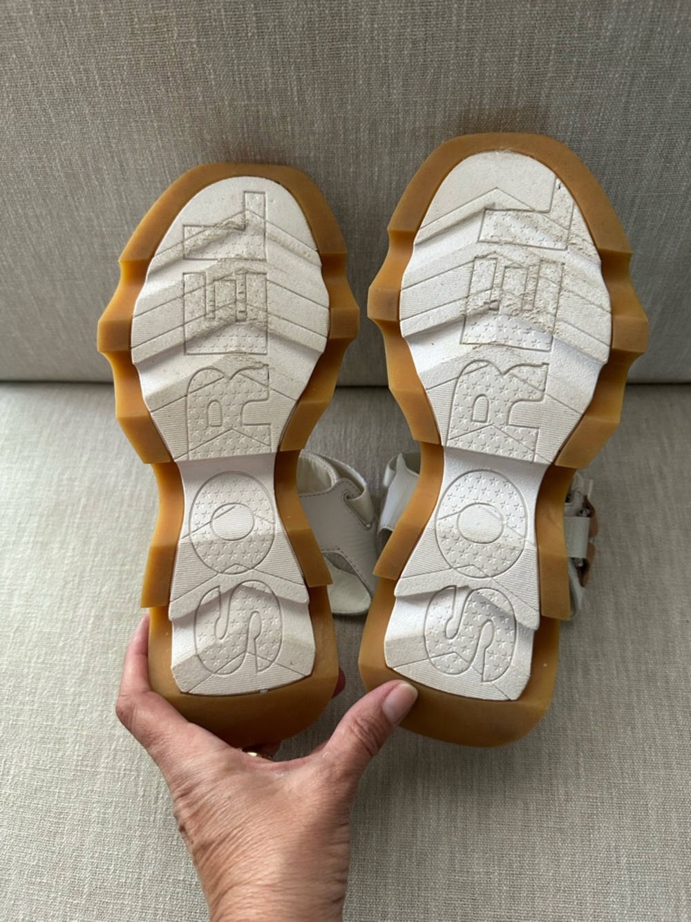 Sorel Women's Kinetic Impact Y-Strap High Sandals in Sea Salt Size 8 - Picture 11 of 12